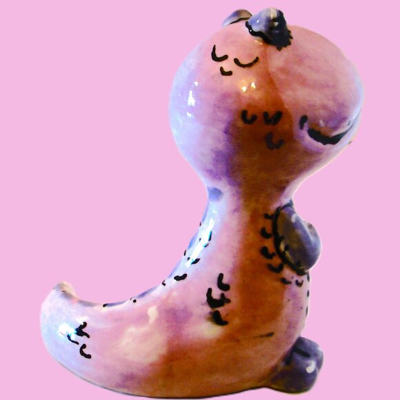 (Childs)-Rex colorful Dinosaur party pal figurine, purple & pink, Dinosaur enthu - Picture 3 of 5